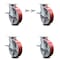 Service Caster 8 Inch Kingpinless Red Poly on Steel Wheel Caster Brakes 2 Swivel Locks, 4PK SCC-KP30S820-PUR-RS-SLB-BSL-2-SLB-2 - alternate 1